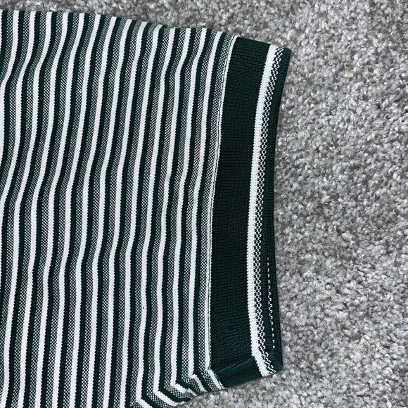 Green white stripe worn Masters Collection Augusta National golf polo shirt L - Picture 4 of 4